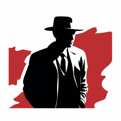 Minimalist mystery on white background