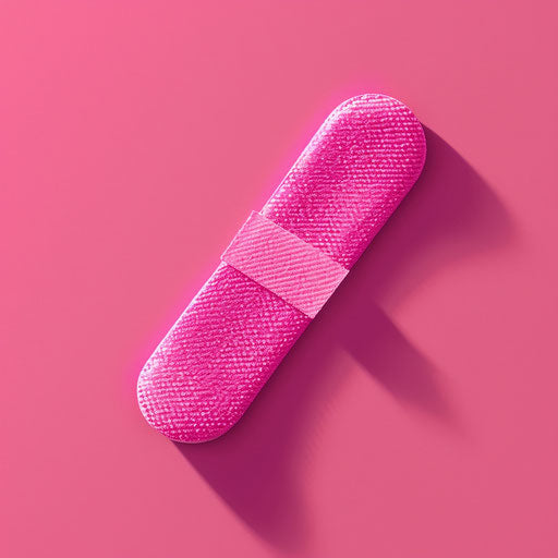 Band aid clipart on bright magenta background with textures