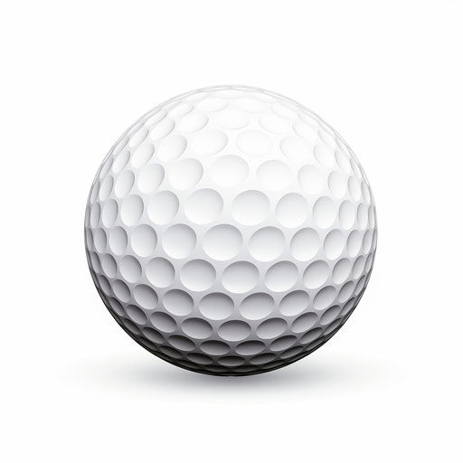 Minimalist golf ball clip art on white background