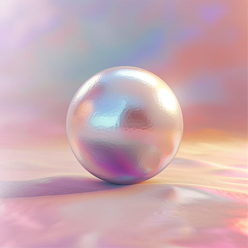 Pearl illustration with random color background