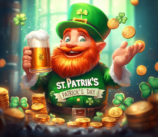 Irish leprechaun celebrating St. Patrick's Day