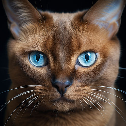 Close-up of a Burmese cat's face