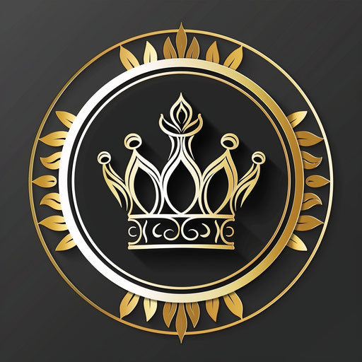 Crown logo in gold and white on a luxurious background