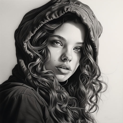 Black WhatsApp DP in style of Graphite drawing for a WhatsApp profile page 1:1