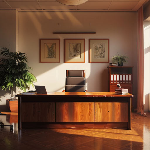 Serenity of a minimalist executive office
