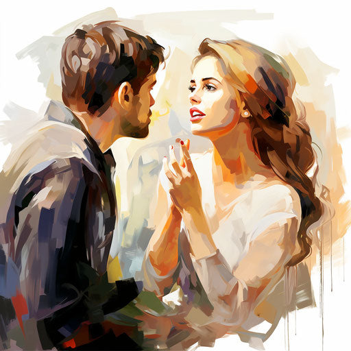 Illustration speaking in the style of oil painting