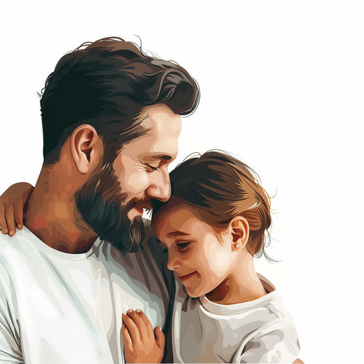 Father's Day clipart in a photorealistic style