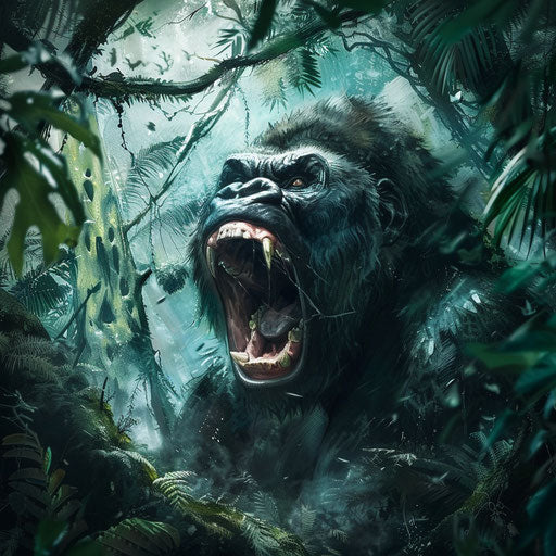 Majestic roar in the jungle