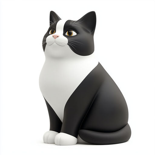 3D pets in photo realistic style with a flat white background, isolated clipart