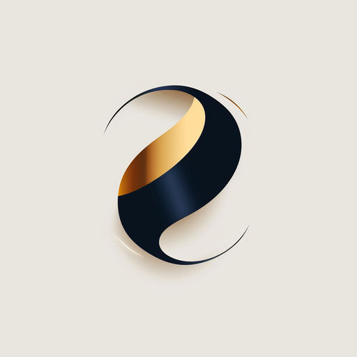 Sleek logo design art in navy and gold