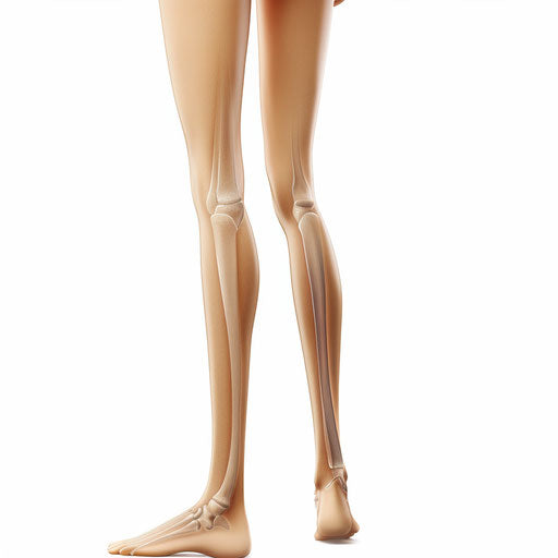 Realistic leg illustration with fine details