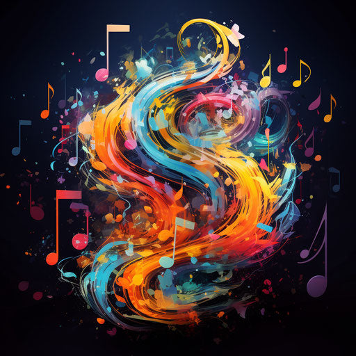 Colorful music notes