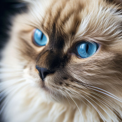 Himalayan cat closeup of the face