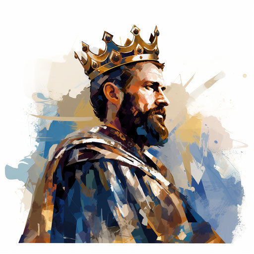 King clipart in the style of Impressionistic Art