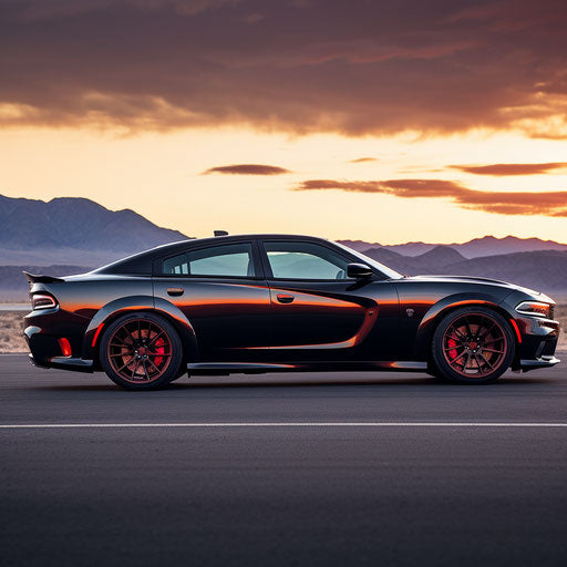 Side view of the Dodge Charger Hellcat