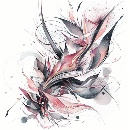 Transition from life to death through flowing shapes