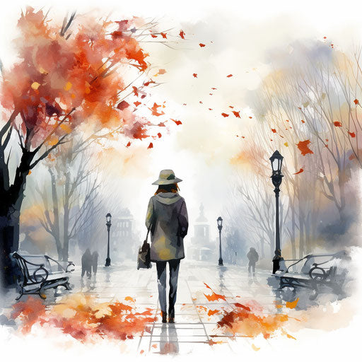 Farewell clipart in the style of Impressionistic Art