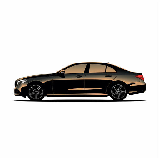 Car silhouette png in the style of Chiaroscuro Art, on a white background