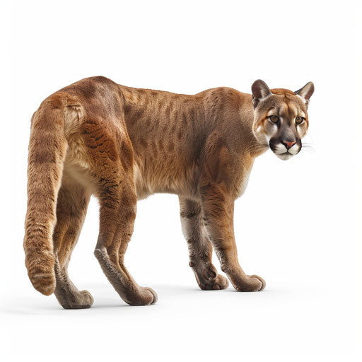 Realistic cougar vector illustration on white background