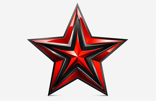 Black and red star vector, HD PNG download, Soviet avant-garde style