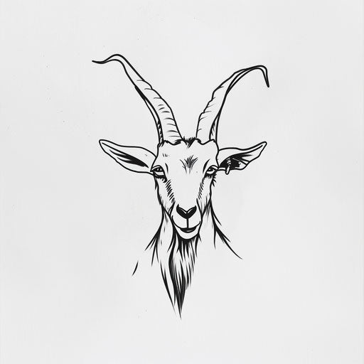 Minimalist goat tattoo