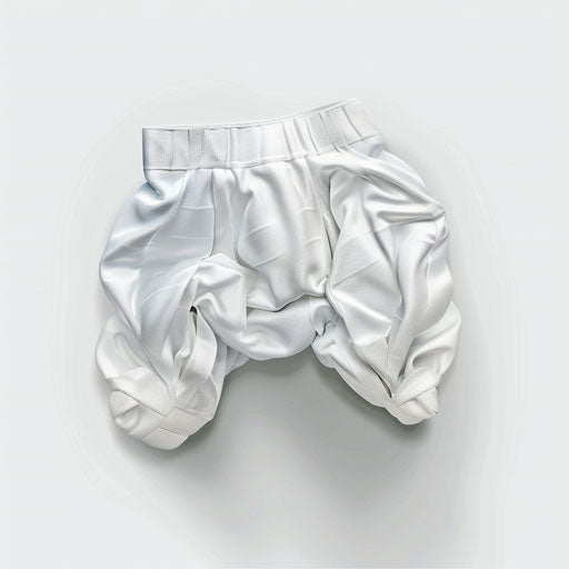 Realistic diaper clipart on flat white background