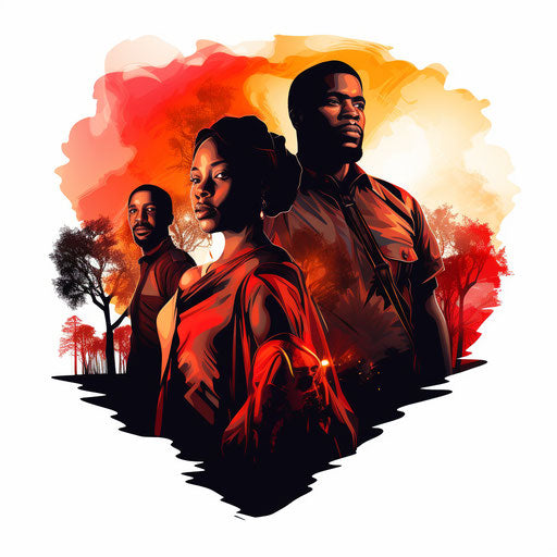 Juneteenth clipart in the style of Chiaroscuro Art