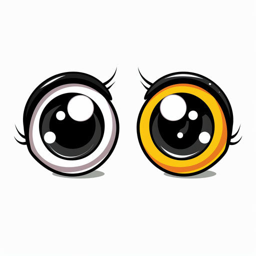 Cartoon eyes of different sizes and shapes