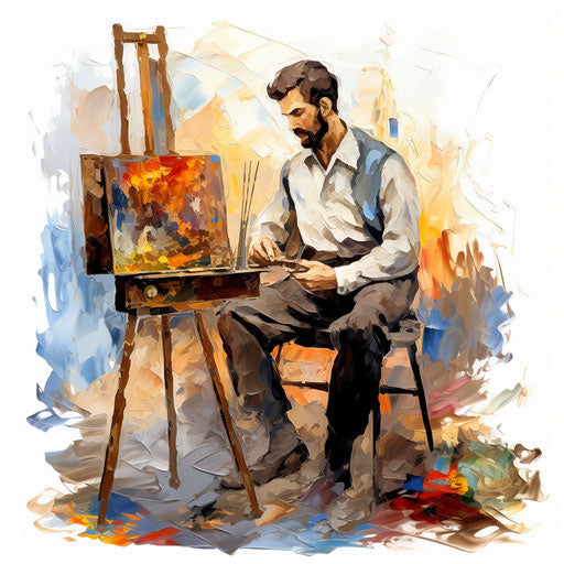 Work illustration in the style of oil painting