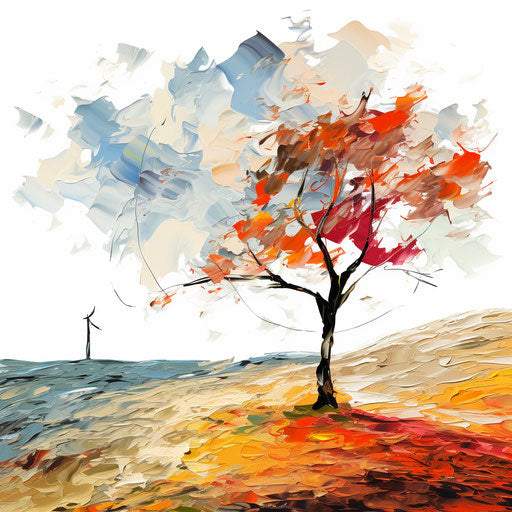Wind illustration in the style of Oil painting, on a white background