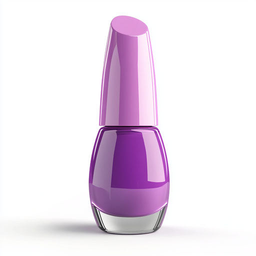 3D Nail Polish on Flat White Background