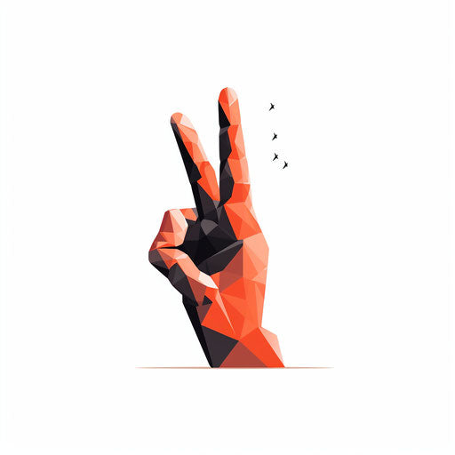 Minimalist illustration of a rock on white background