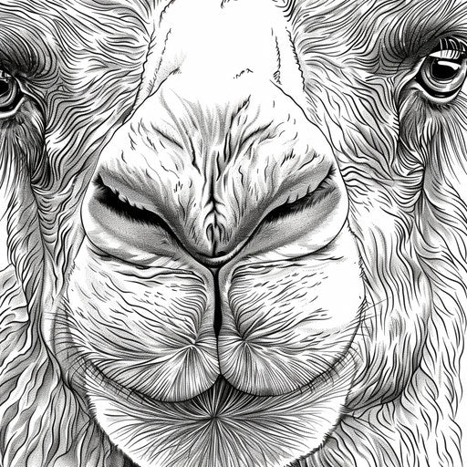 Expressive camel face with long eyelashes