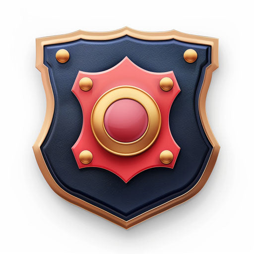 Police badge clipart in photo realistic style