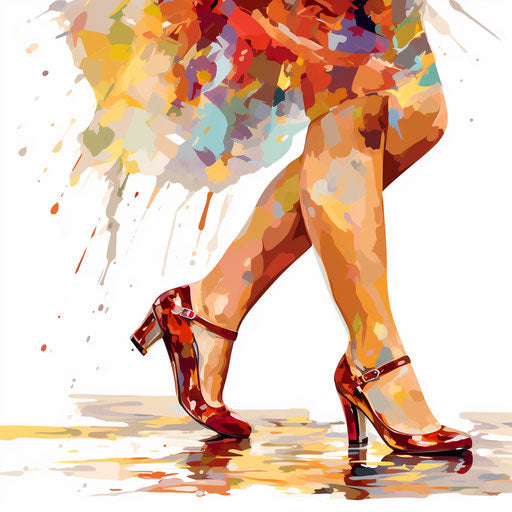 Leg illustration in the style of Impressionistic Art