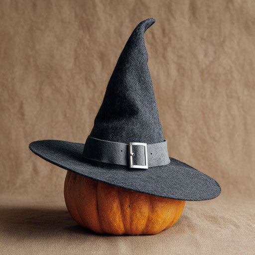 Witch's Hat atop a Classic Pumpkin