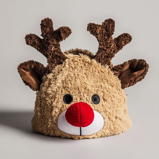 Funky Christmas hat shaped like a reindeer with antlers