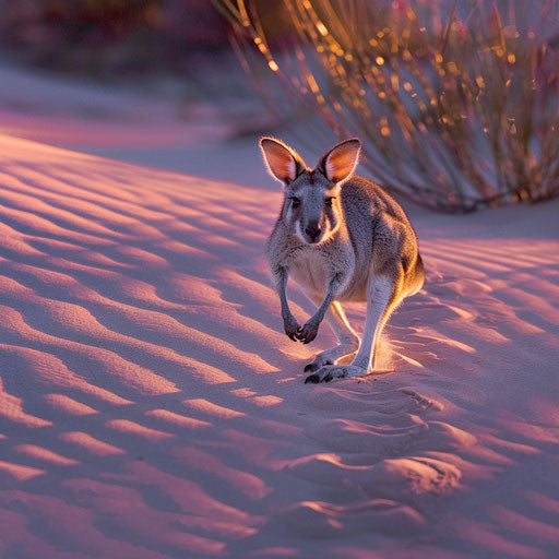 Coastal Twilight: Toolache Wallaby in Dune Landscape