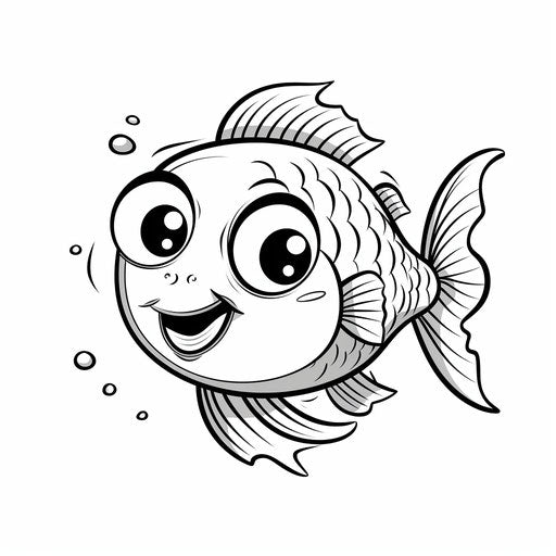 A fish with a cheerful smile