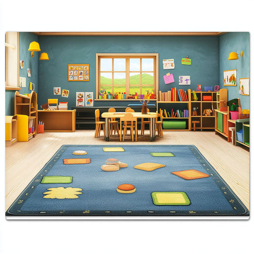 Realistic clipart of a Classroom Rug, high resolution