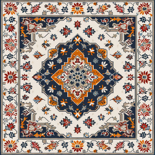 Realistic rug with high contrast and vibrant colors