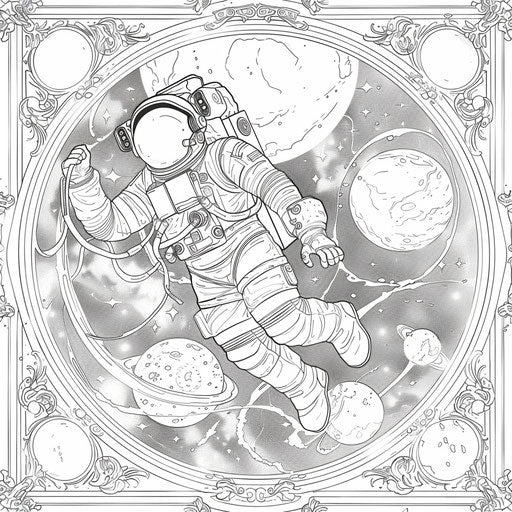 Creative Play: Astronaut Coloring Fun