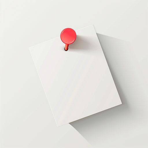 Realistic reminder clipart on white background