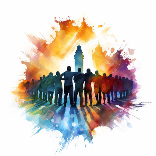 Unity illustration in the style of Oil painting