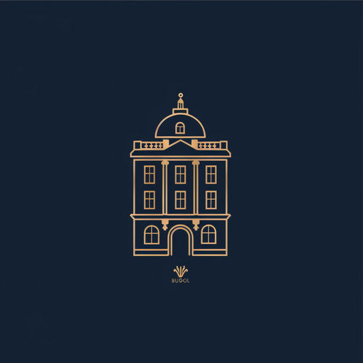 Elegant logo for a boutique hotel combining classic and modern luxury