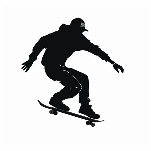 Skate clipart in Minimalist style, on a white background