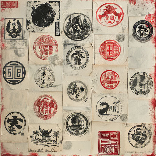Collection of Chinese seals and stamps, unique symbols