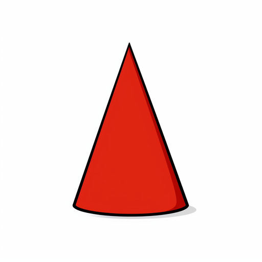 Cone clipart in the minimalist style, on white background