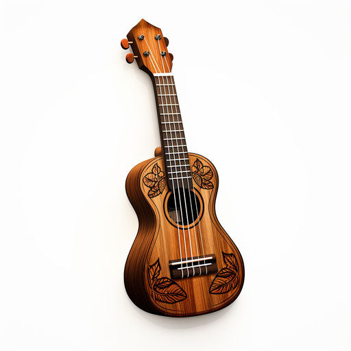 Ukulele clipart in the style of Chiaroscuro Art, on a white background