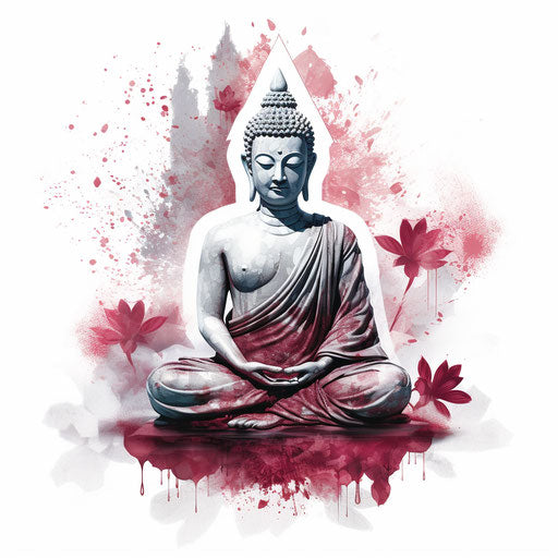 Tattoo of Buddha holding an inverted lotus